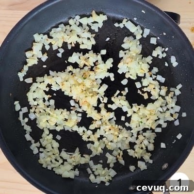 Creamy Mushroom Pasta Without Cream — Dairy-Free Recipe 4 Onions cooking in a skillet