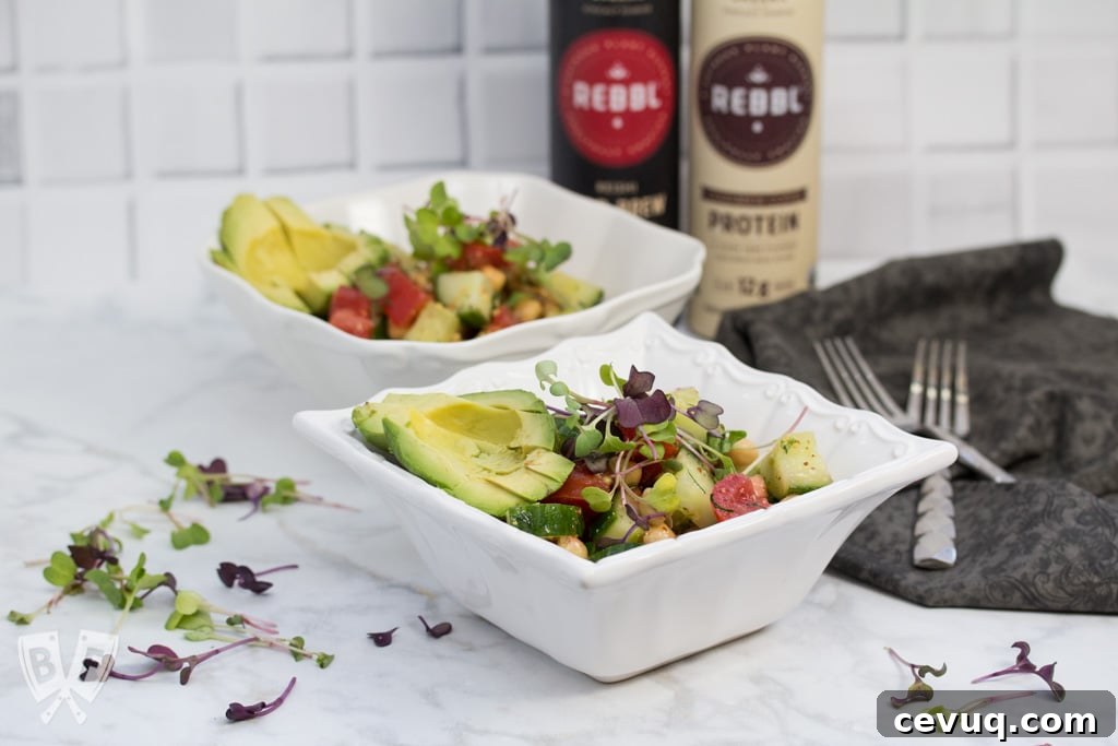 Lemon-Dill Chickpea Salad with Fresh Herb Vinaigrette 3 Quick Chickpea Salad with Lemon-Dill Vinaigrette: This quick, hearty make-ahead salad is perfect for lunch on-the-go or as a fresh, flavorful last minute addition to any meal. #REBBLTribe #ad