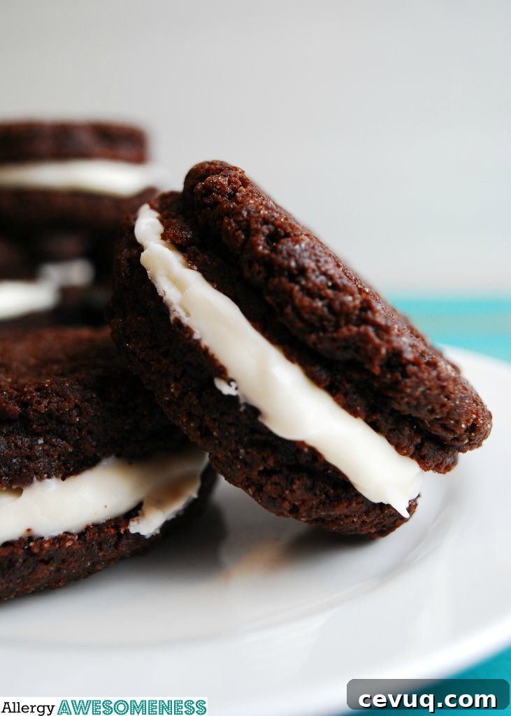 Allergy-Friendly Vegan Oreos — Top 8 Allergen-Free Homemade Recipe 8 Allergy-friendly Homemade Oreo Recipe by AllergyAwesomeness.com