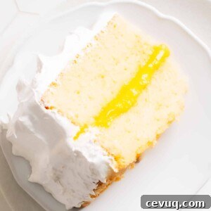 A slice of lemon curd cake.