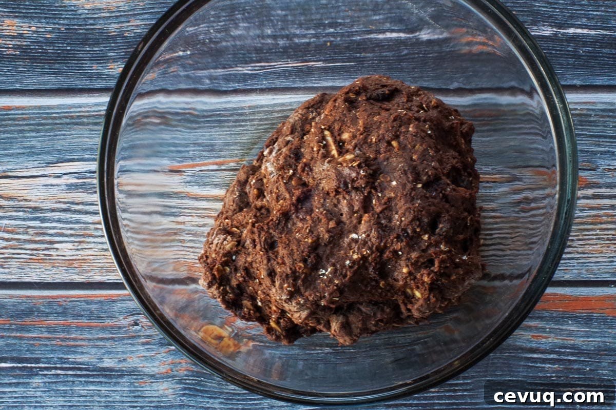 Chocolate Zucchini Biscotti Recipe: Crunchy, Moist, and Perfect for Coffee 7 biscotti dough in glass bowl
