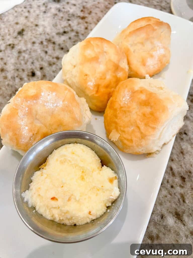 breakfast biscuits with orange butter from Grand Floridian Cafe.