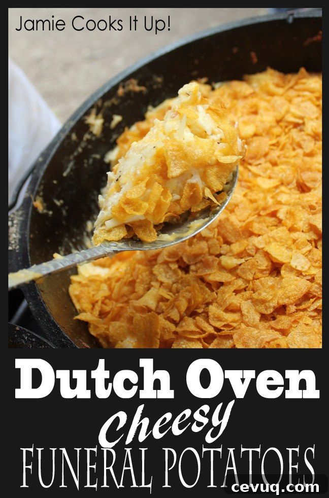 Dutch Oven Cheesy Funeral Potatoes