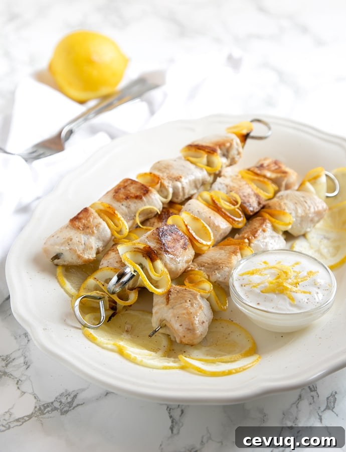 Lemon Chicken Skewers by The Petite Cook // FoodNouveau.com