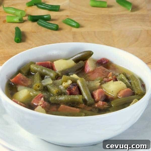 Comforting Ham and Green Bean Soup Recipe for Cozy Meals 3 Low Carb, Hearty Ham and Green Bean Soup | Low Carb, Gluten-free, Dairy-free | Momcanihavethat.com