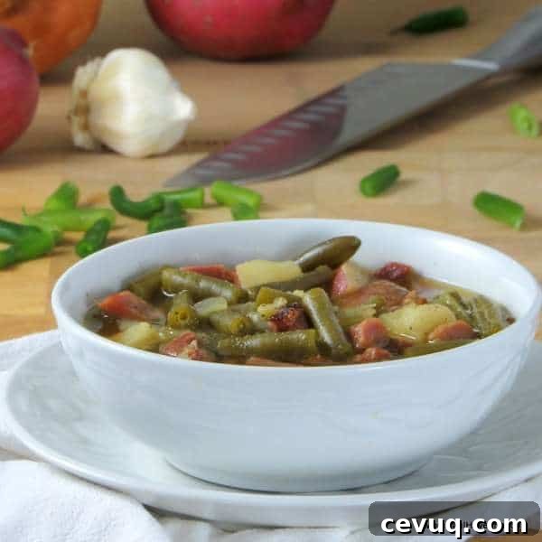 Low Carb, Hearty Ham and Green Bean Soup | Low Carb, Gluten-free, Dairy-free | Momcanihavethat.com