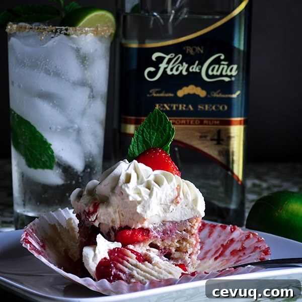 Eating a Strawberry Mojito Cupcake