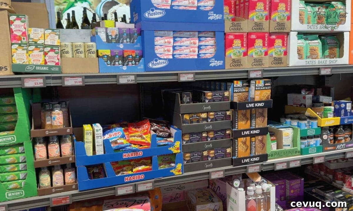 Showing shelves in the Aldi finds aisle.