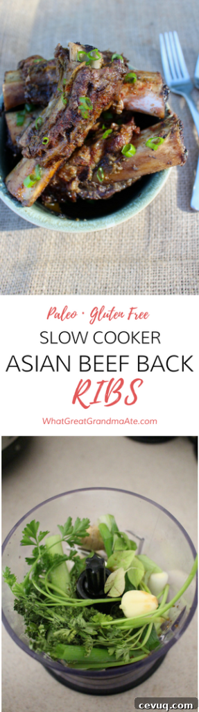 Paleo Gluten Free Slow Cooker Asian Beef Back Ribs