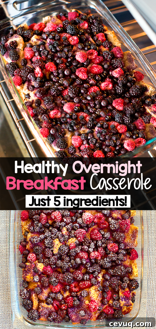 5 Ingredient Strawberry Blueberry Breakfast Bake
