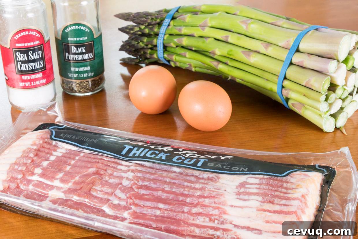 Soft-Boiled Eggs with Bacon-Wrapped Asparagus Soldiers