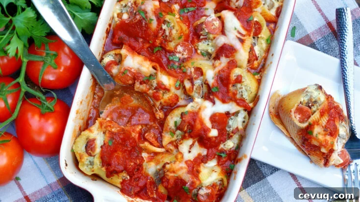 Pizza Stuffed Pasta Shells
