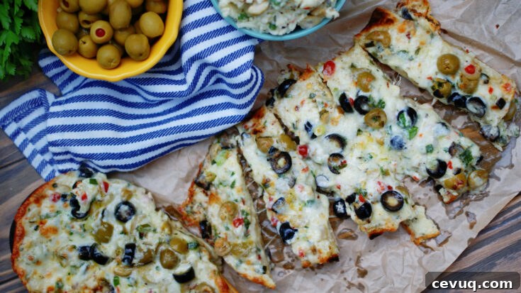 Stuffed Olive Cheese Bread Title