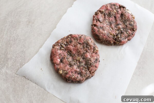 Mushroom Swiss Burger ingredients