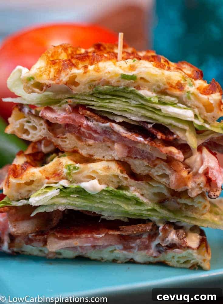 Keto BLT Chaffle Sandwich