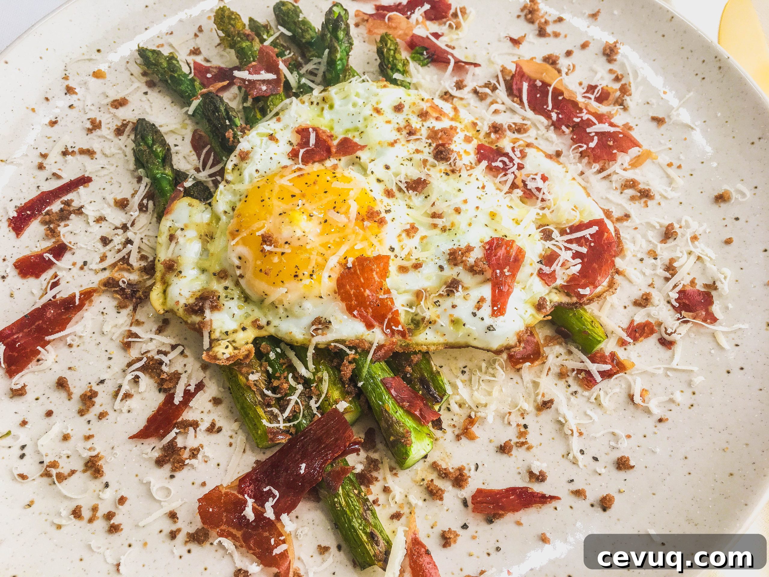 Asparagus with Olive Oil-Fried Egg, Brown Butter Breadcrumbs and Crispy Prosciutto-2.jpg
