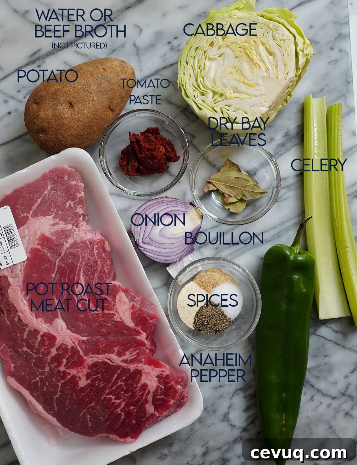 Beef and Cabbage Stew Ingredients