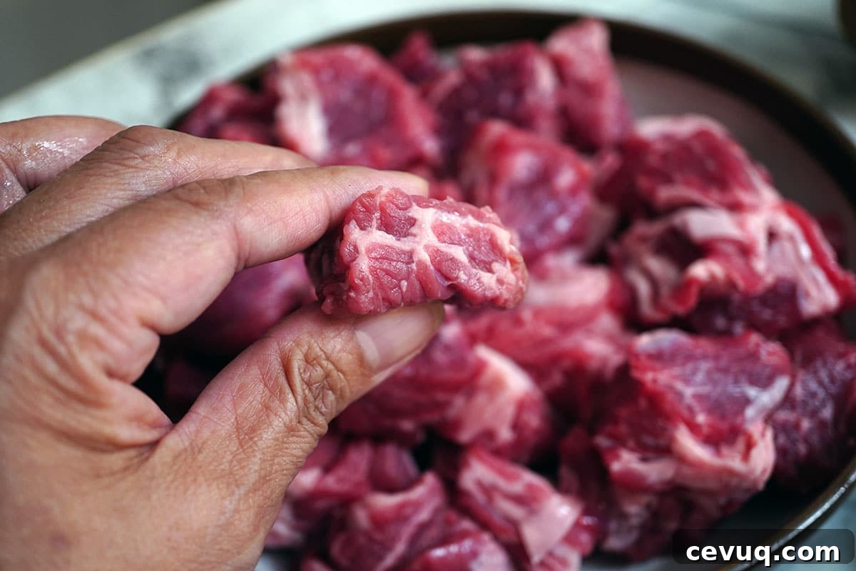 Slice the Beef Into Bite Size Pieces