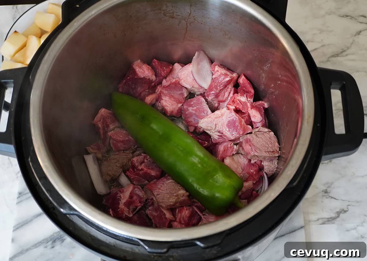 Put the anaheim pepper on top