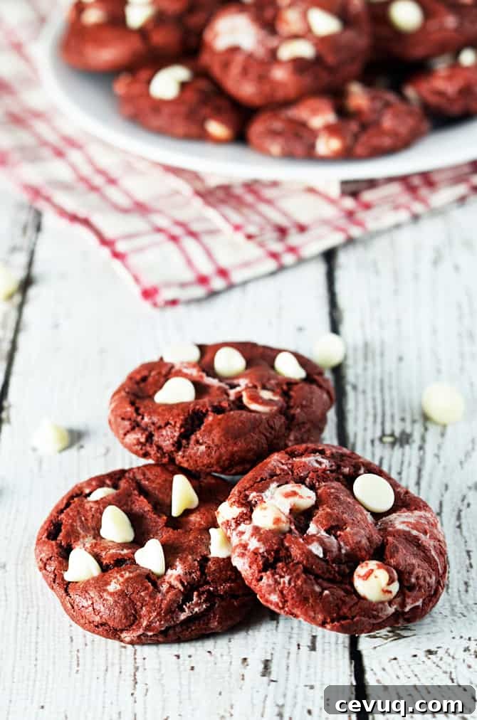Red Velvet Cream Cheese Swirl Cookies from Host the Toast