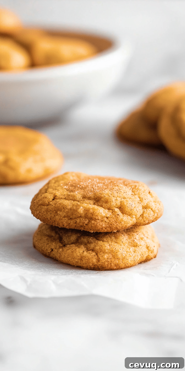 Pumpkin snickerdoodles on parchment paper
