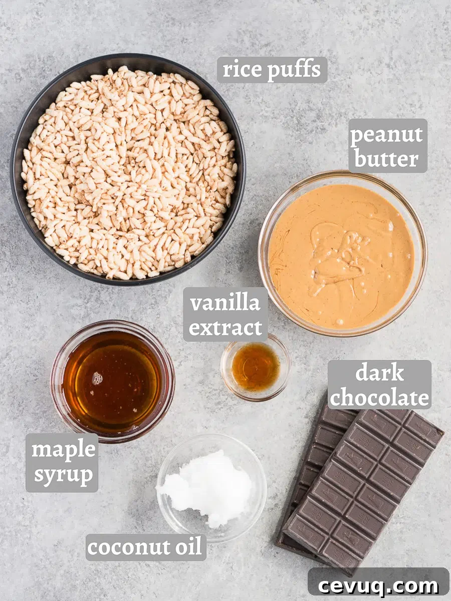 ingredients for chocolate crunch bars