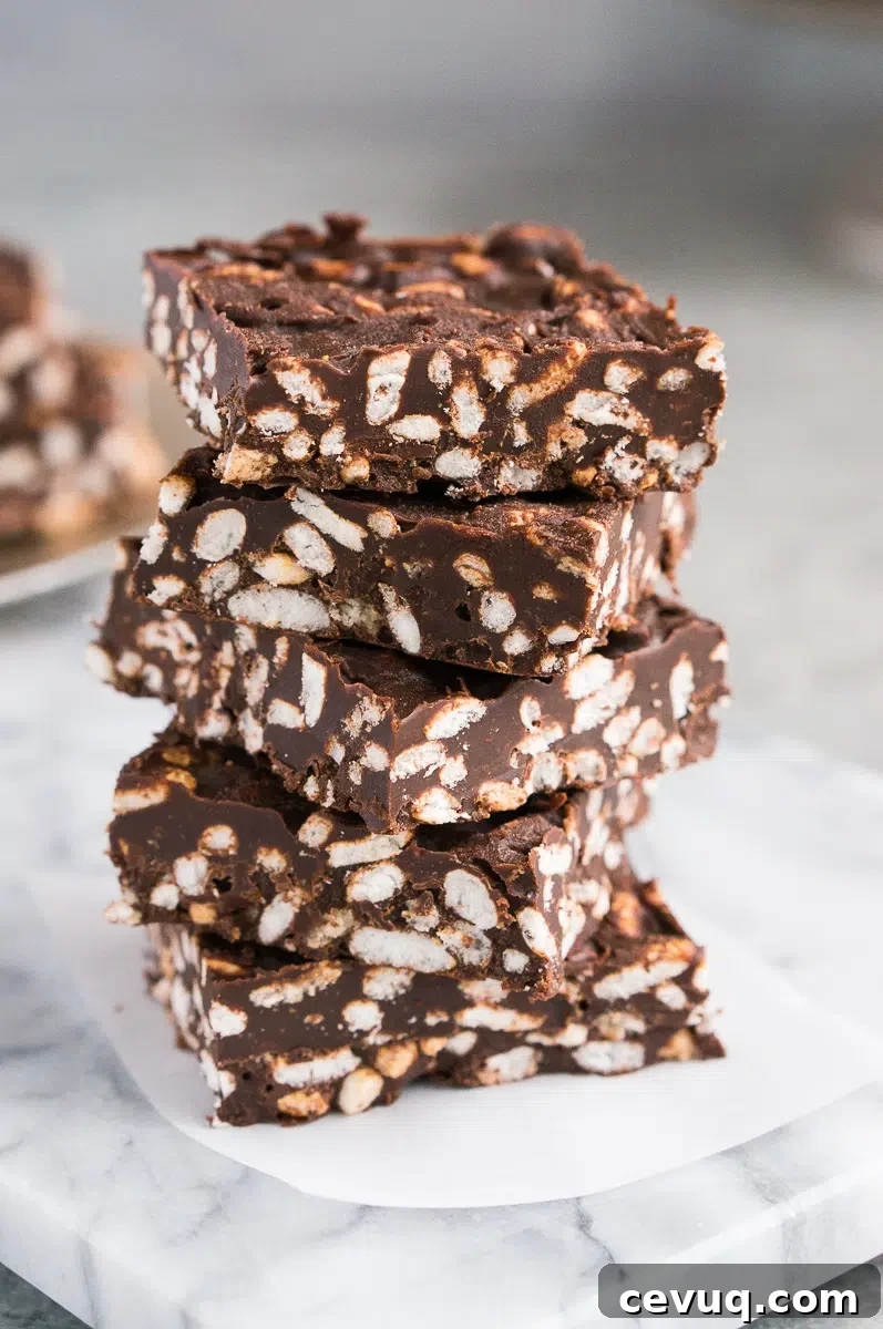 close up image of chocolate crunch bars
