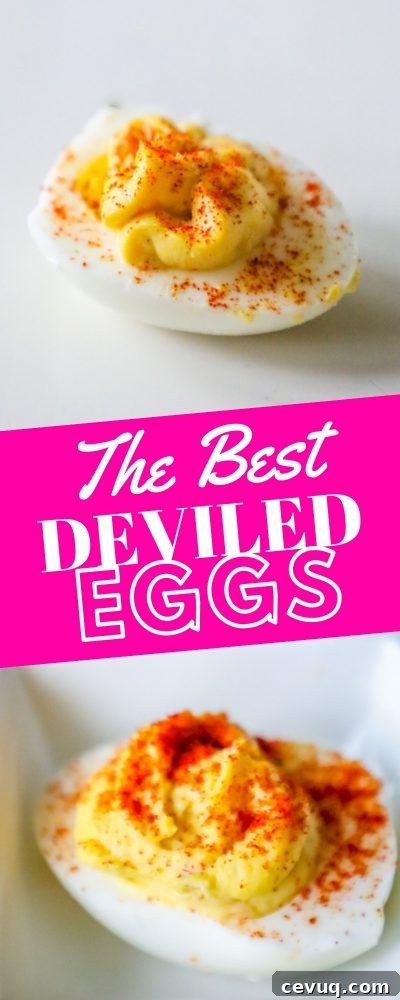 deviled egg with paprika sprinkled on top on a table