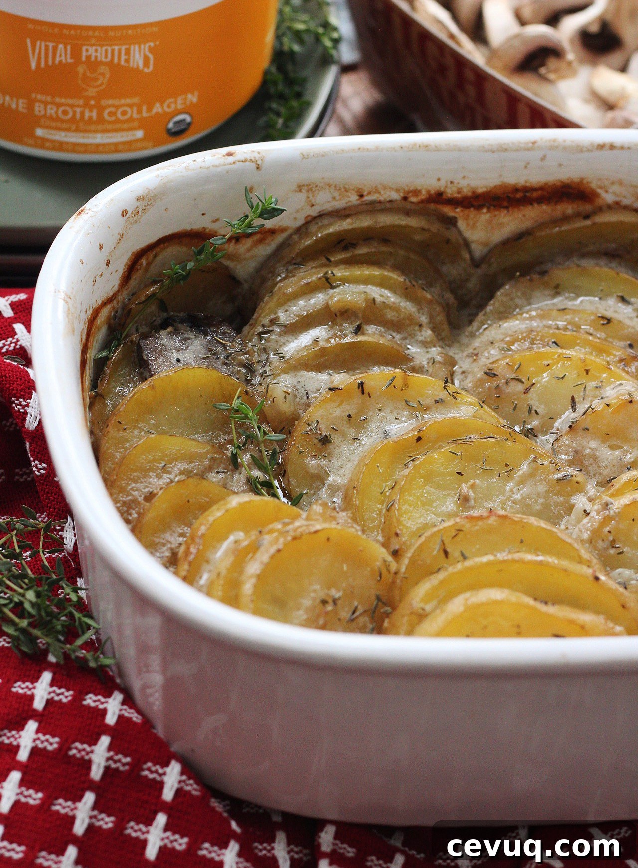 Scalloped Potatoes with Mushrooms & Rosemary — Paleo Whole30 Dairy-Free 3 paleo scalloped potatoes