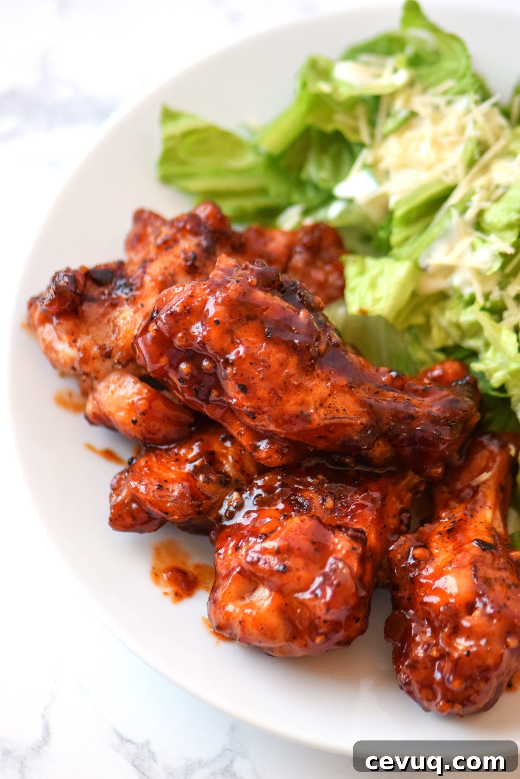 Smoky Habanero Barbecue Grilled Chicken Wings recipe - Crispy barbecue grilled wings smothered in smoky hot tangy habanero BBQ sauce! ProjectMealPlan.com