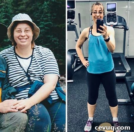 Sara Borgstede Before after 100 pound weight loss
