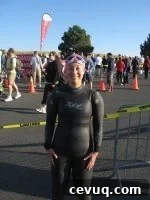Sara first triathlon swim