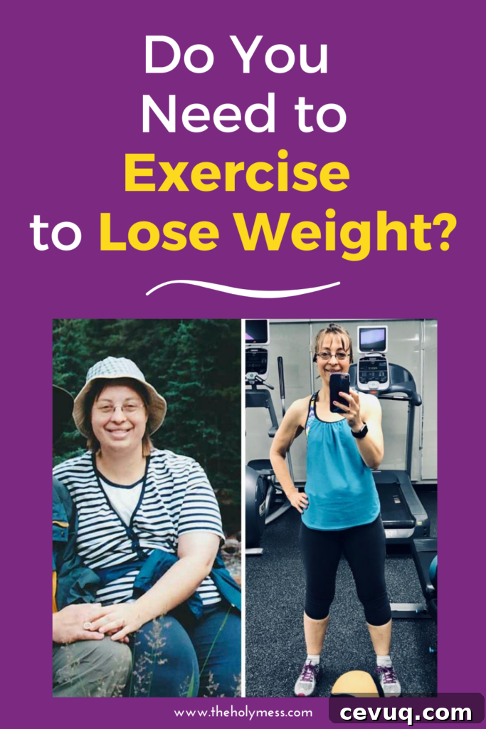Do You Need Exercise to Lose Weight: What Science Says 7 Should you exercise for weight loss? Before and After picture 100 pound weight loss