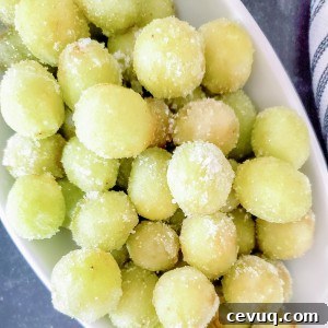 sugared champagne soaked grapes