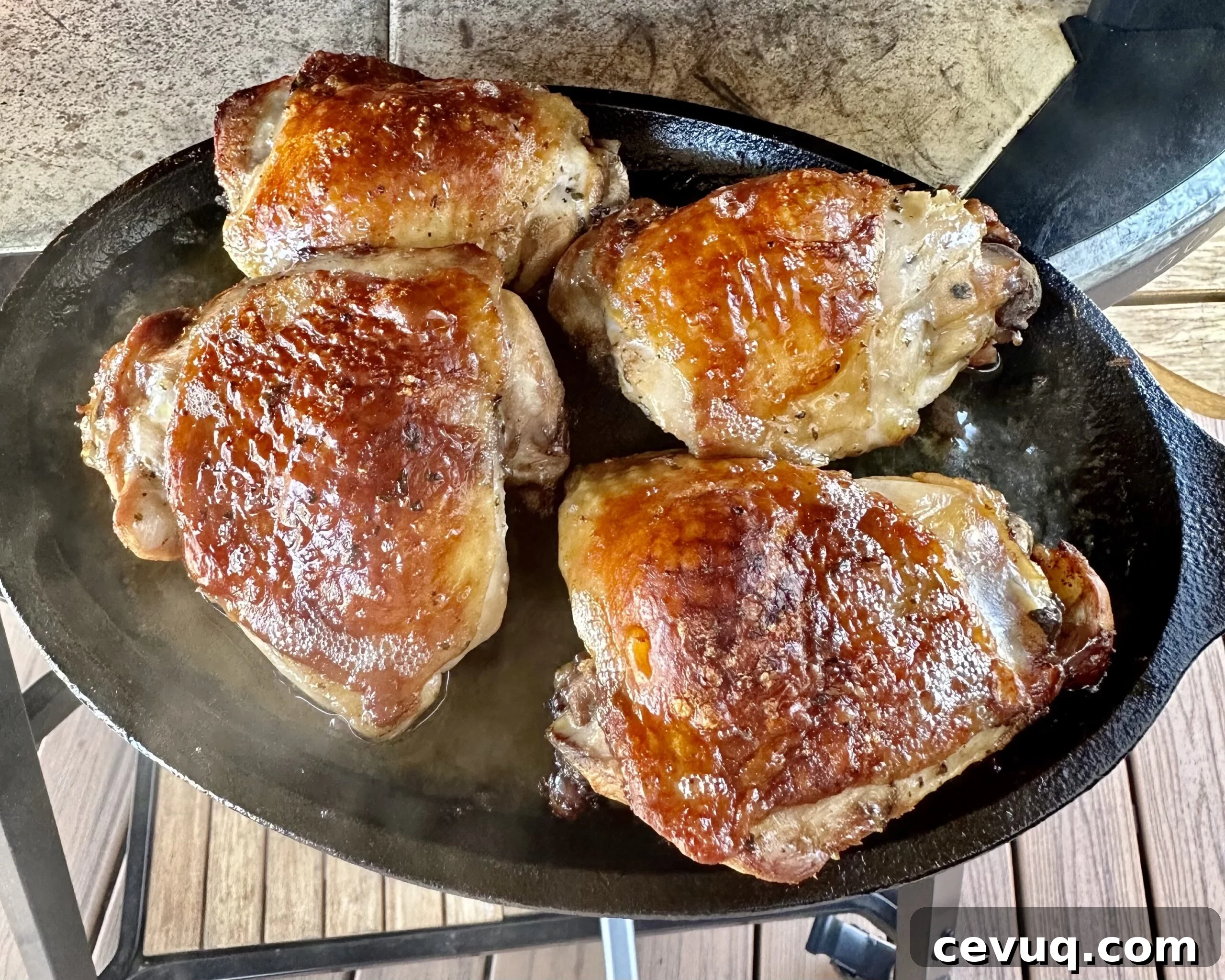 Roasted chicken thighs