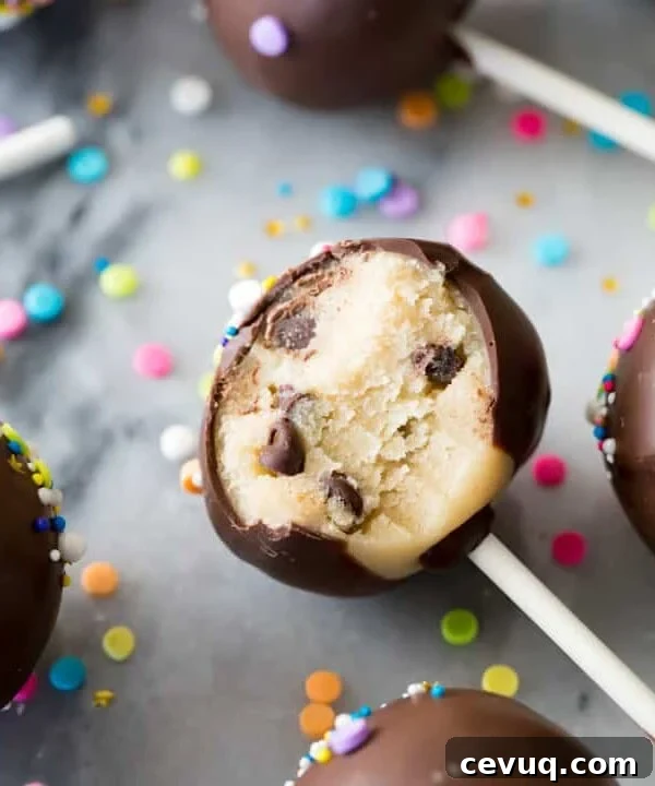 Cookie dough pops