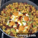 Bacon Sausage and Potato Breakfast Skillet