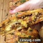 Cheesy Taco Stromboli