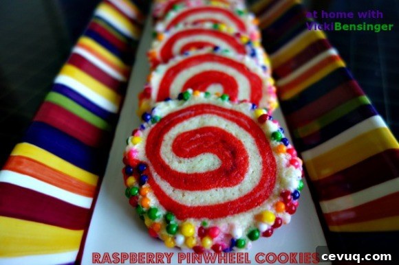 Raspberry Pinwheel Cookies