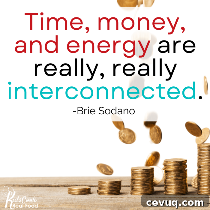Time, money, and energy are really, really interconnected. -Brie Sosano