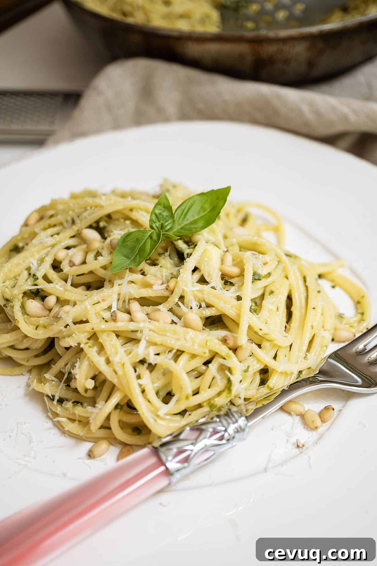 Artichoke pesto pasta