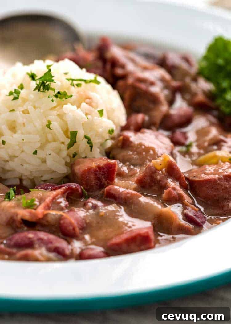 bowl of red beans and rice