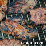 Vietnamese grilled pork recipe over charcoal