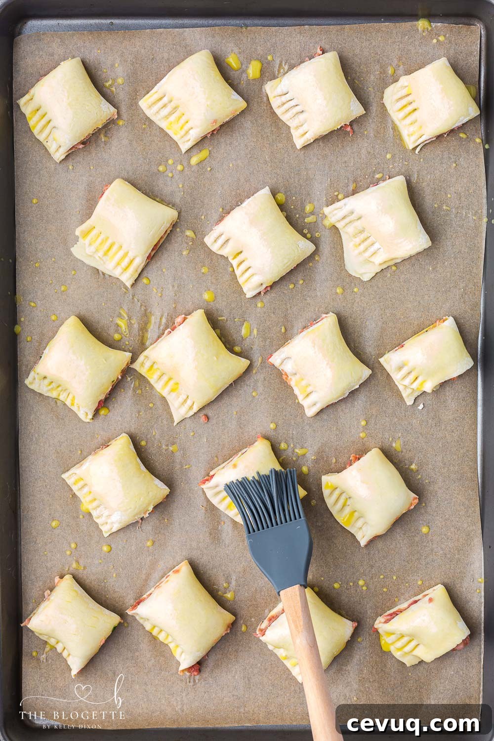 Brushed with butter
