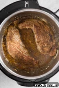 Juicy Instant Pot Pork Tenderloin Recipe for Quick Dinners 17 seared pork tenderloin in instant pot