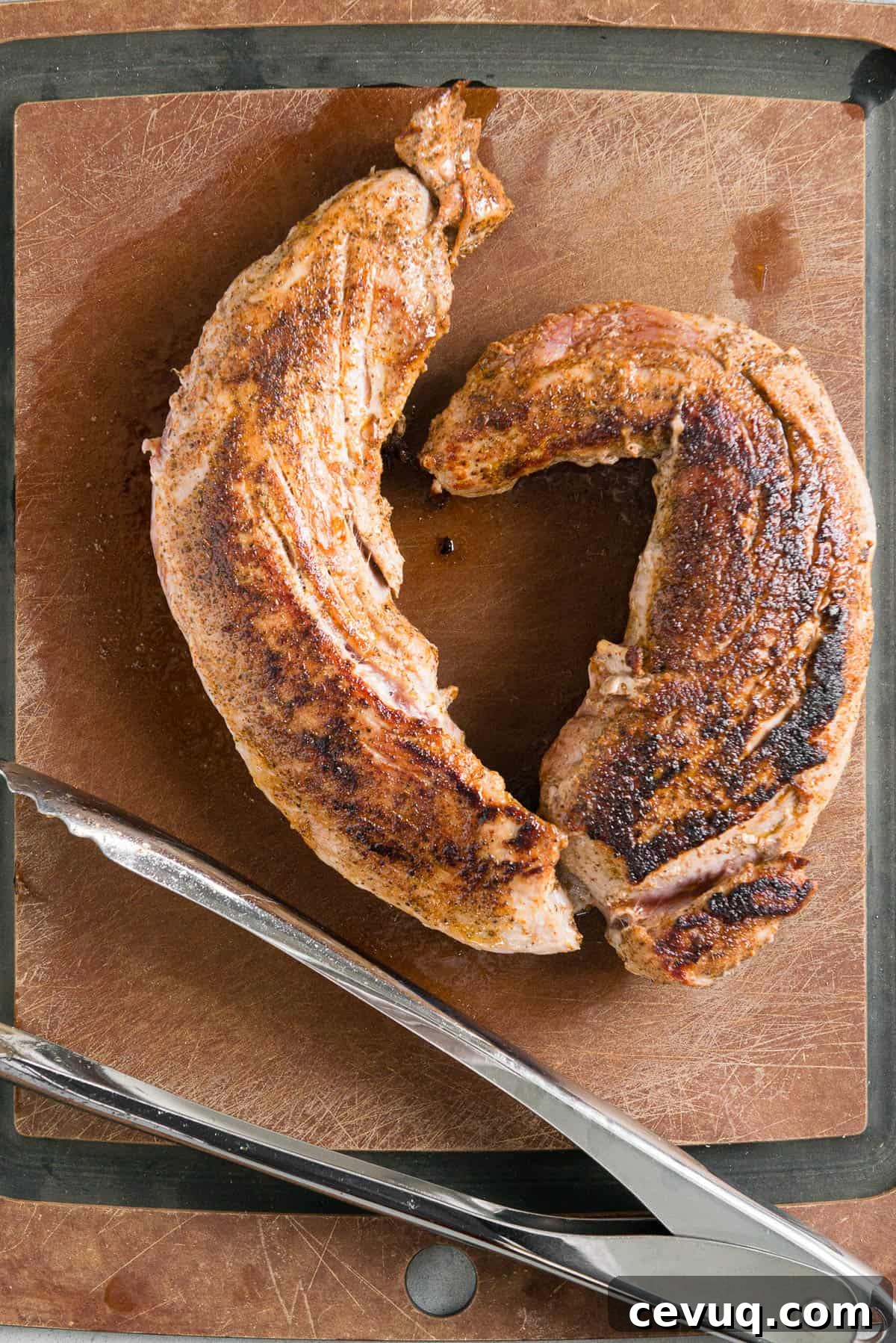 Juicy Instant Pot Pork Tenderloin Recipe for Quick Dinners 5 seared dry rubbed pork tenderloin