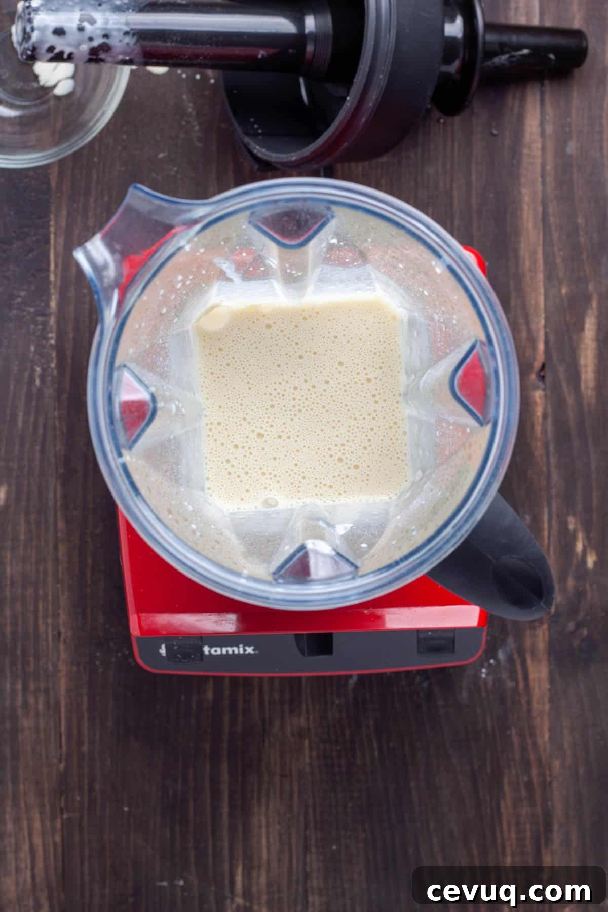 A batter for Dutch baby in a blender.