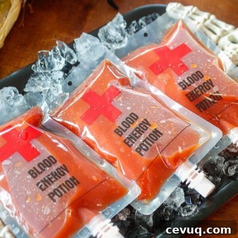 Halloween Cocktail Recipe Bloody Mary IV Bags