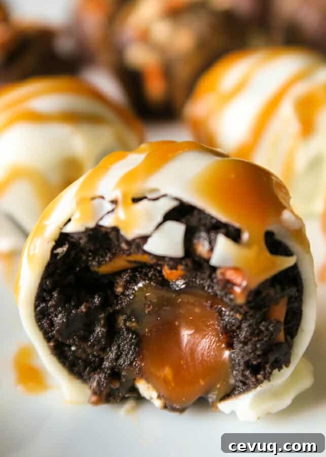 Pretzel Oreo Balls (Stuffed with Homemade Salted Caramel)