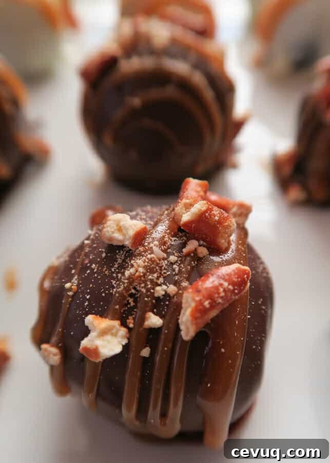 Pretzel Oreo Balls (Stuffed with Salted Caramel)